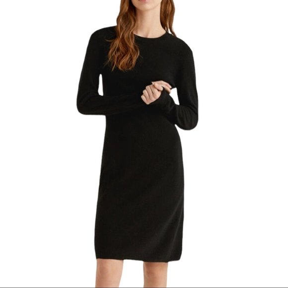 Aritzia Dresses & Skirts - Aritzia Wilfred Black Knit Long Sleeve Dress Womens Medium